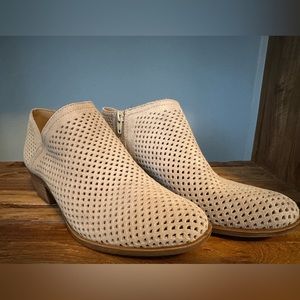 Lucky Brand Baley Lazer Cut Suede Ankle Boots